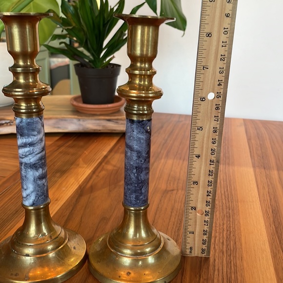 ***SOLD***Vintage Pair Brass Candleholders - Picture 11 of 11